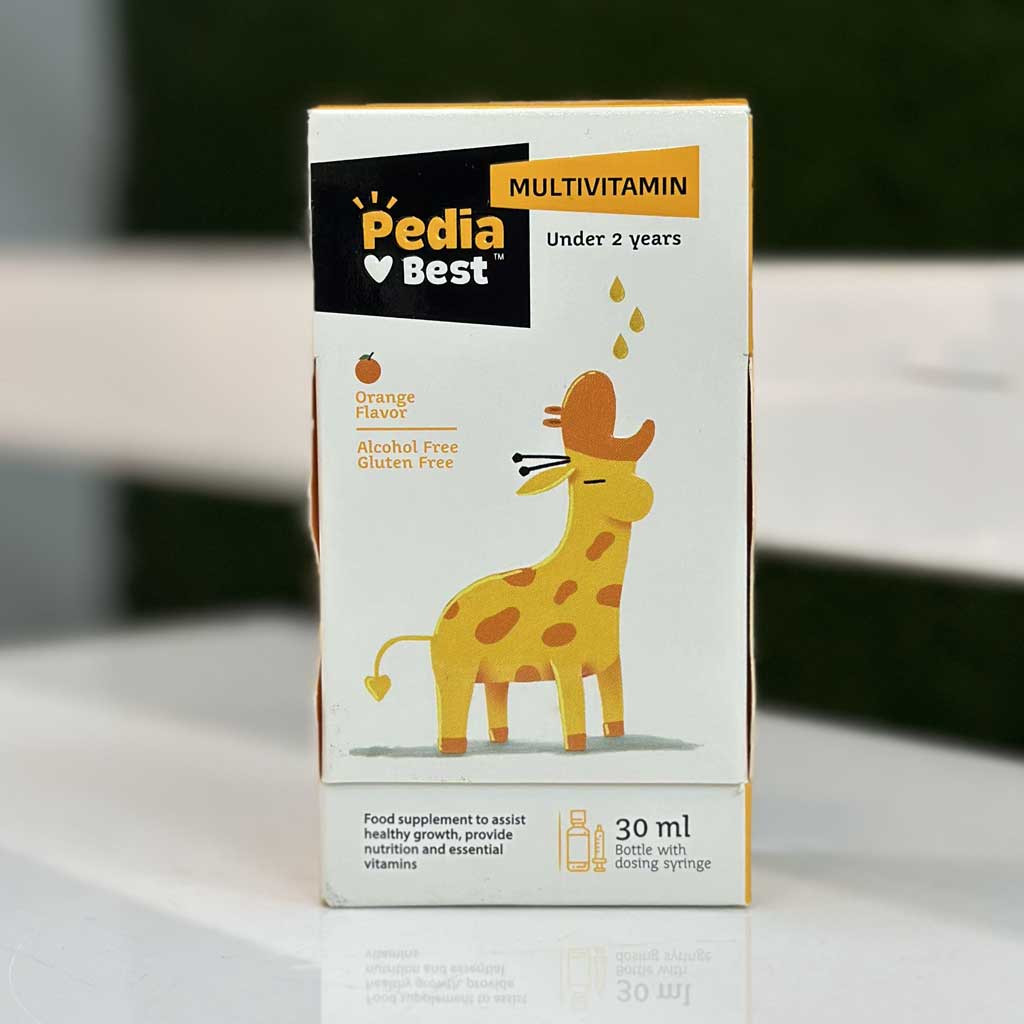 قطره مولتی‌ویتامین پدیابست با طعم پرتقال 30 میلی لیتر اورجینال