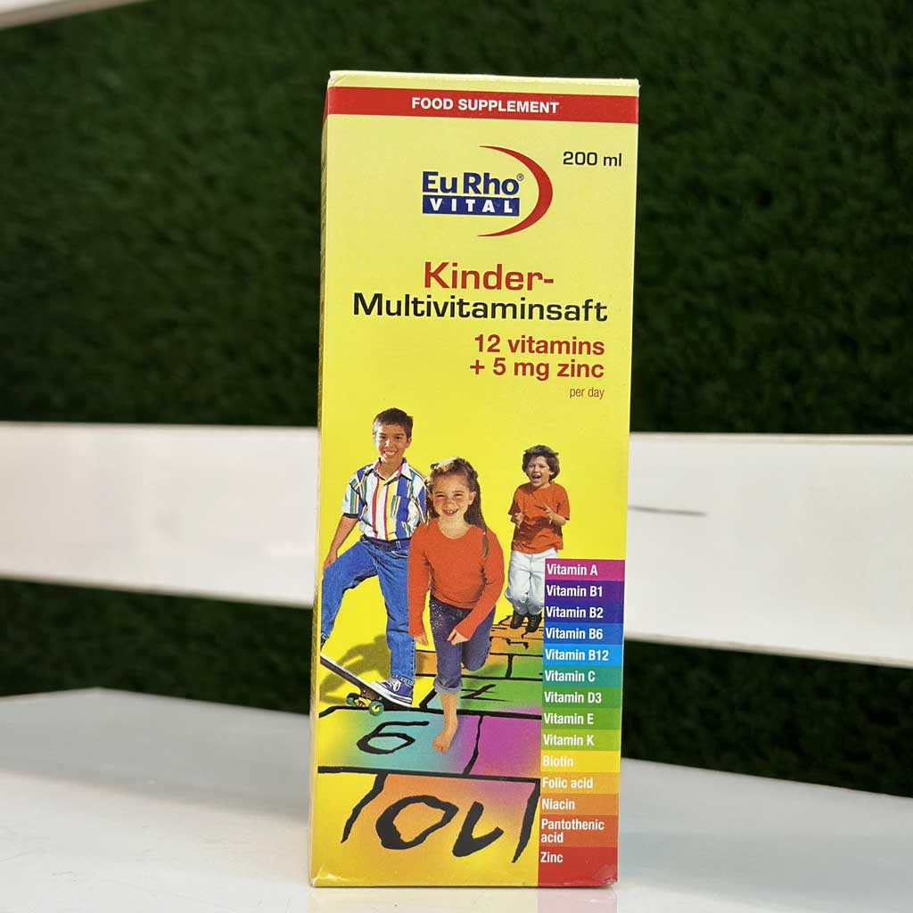 شربت کیندر مولتی ویتامین یوروویتال  200 میلی لیتر اورجینال