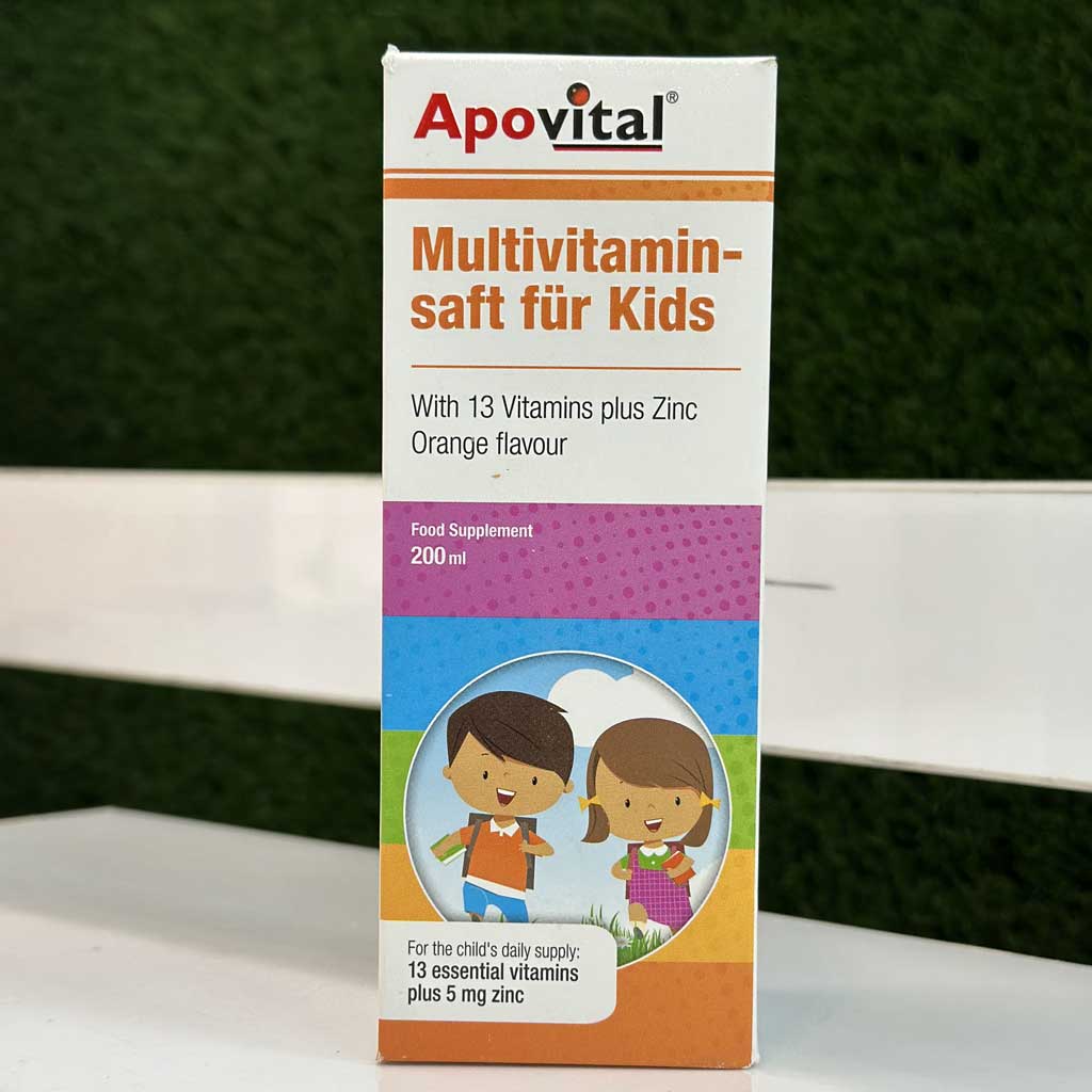 شربت مولتی ویتامین کودکان آپوویتال 200 میلی لیتر اورجینال