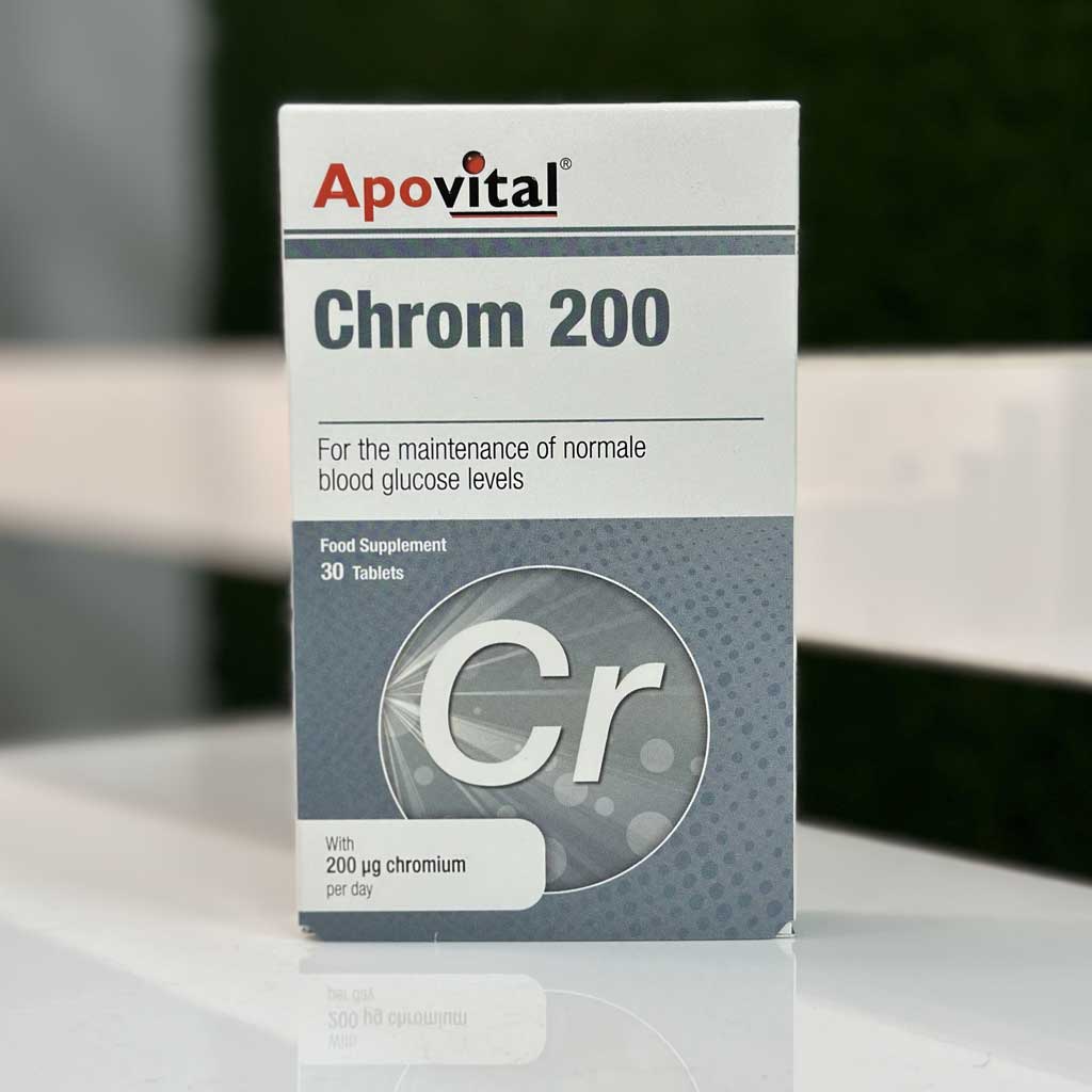 قرص کروم ۲۰۰ میکروگرمی آپوویتال 30 عددی اورجینال