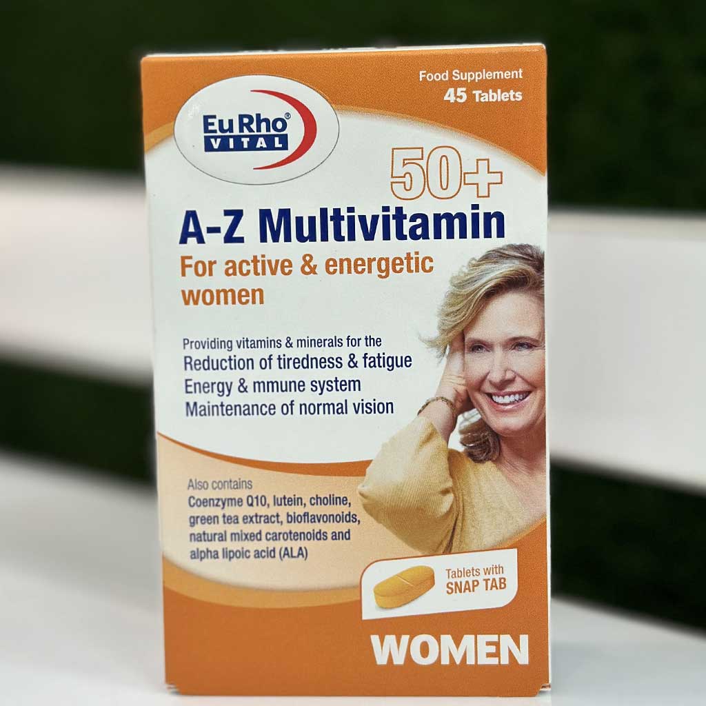 قرص مولتی ویتامین A-Z بانوان بالای 50 سال یوروویتال 45 عددی اورجینال