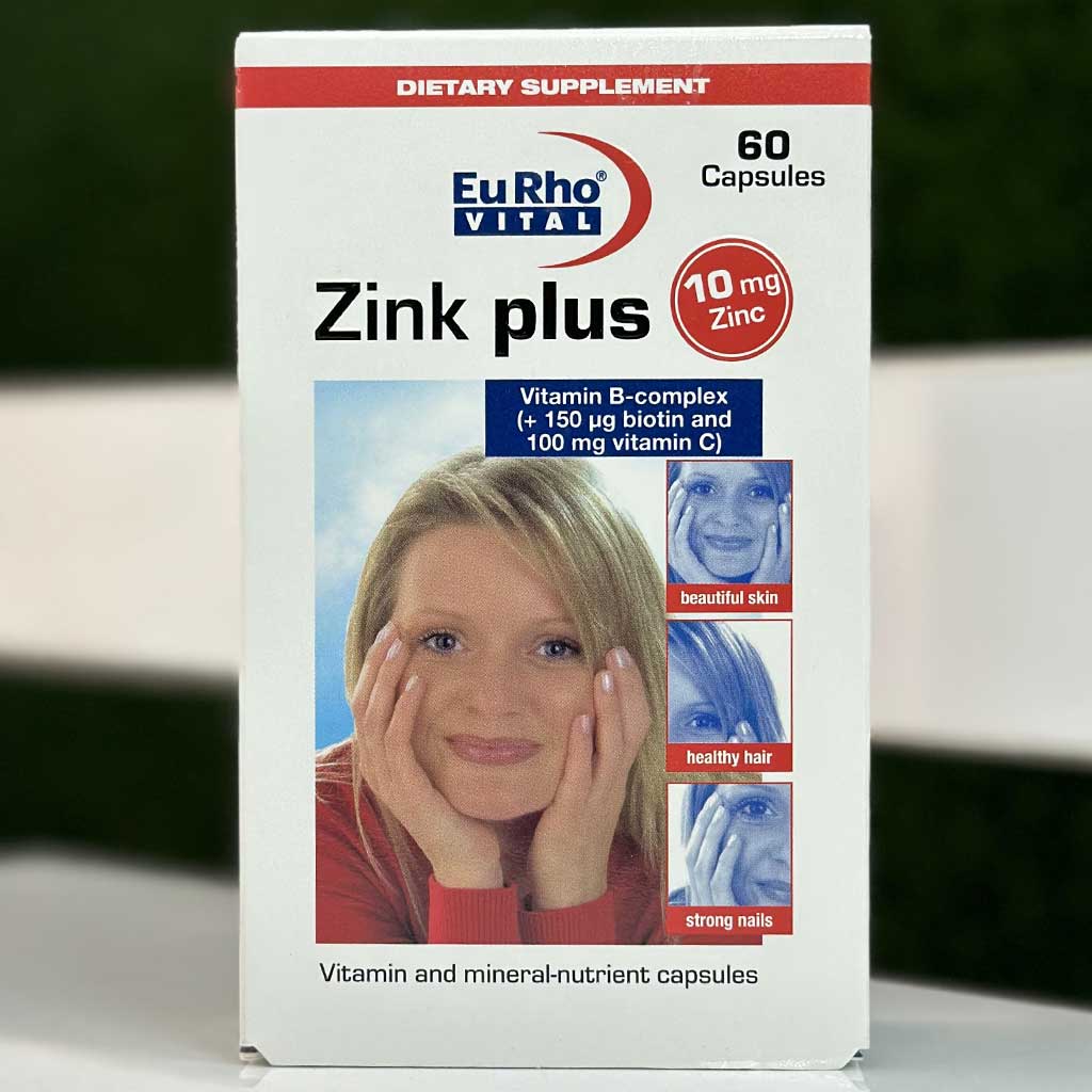 کپسول زینک پلاس ۱۰ میلی‌گرم یوروویتال 60 عددی اورجینال