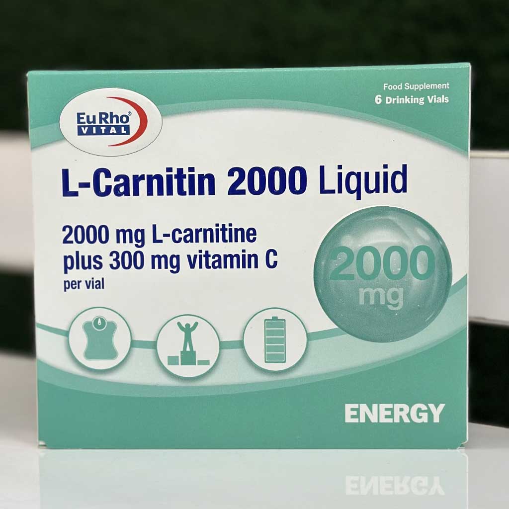 ویال ال-کارنیتین ۲۰۰۰ میلی‌گرم یوروویتال ۶ عددی اورجینال