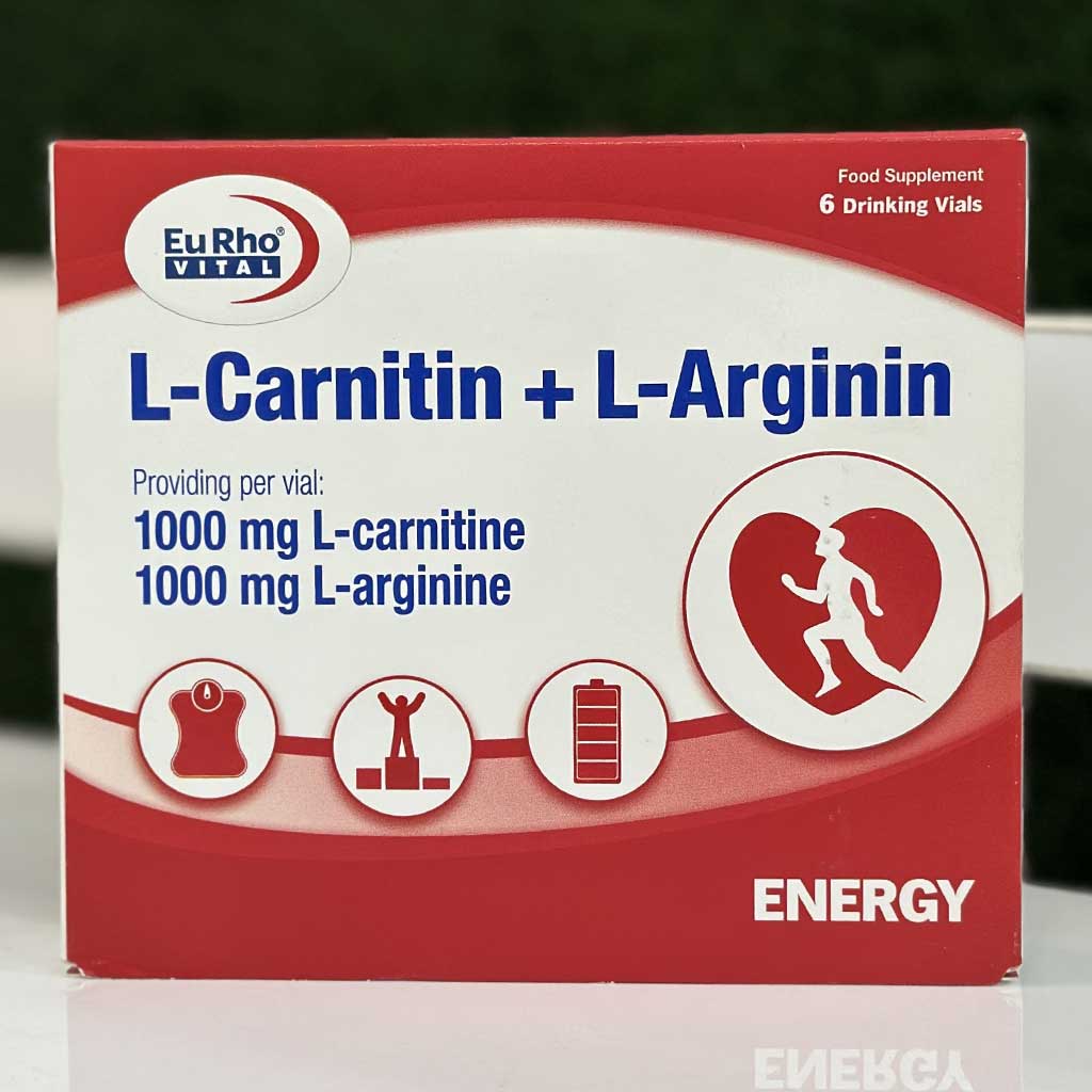 ویال ال-کارنیتین و ال-آرژنین یوروویتال 6 عددی اورجینال